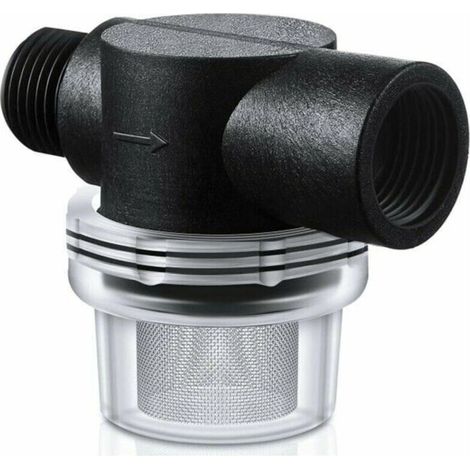 Filtre de crépine de pompe à eau RV, filtre à eau universel filtre en acier inoxydable 4 points filetage externe pré-filtre filtre à eau filtre à vis pompe à eau pour camping-car RV pompe à eau