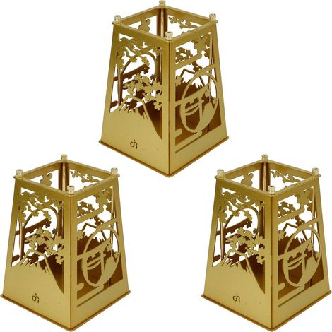Porte-stylo en métal doré ajouré, résistant, plaqué or, pour bureau, école ou maison, décoration de bureau. (1/5)