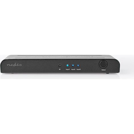 Switch hdmi portae a 3 porte 3x ingresso hdmi 1x uscita hdmi 4k60hz 18 gbps telecomando metallo antracite 38761617 38761617 38761617 38761617 (1/5)