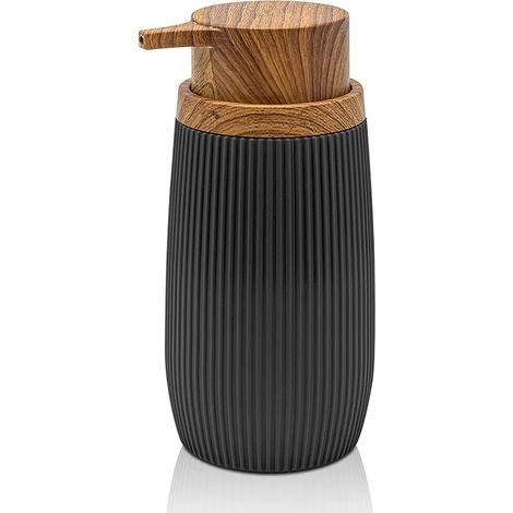 Dispenser per sapone liquido Nero dettagli effetto legno Blob (1/5)