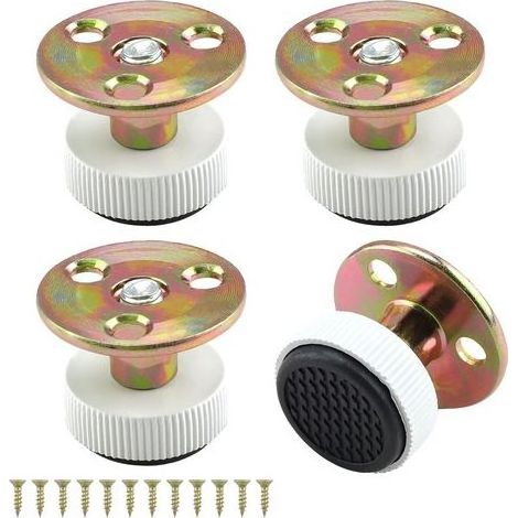 4 Pièces Pieds de Meuble Réglables (Blancs), Pied Reglable en Hauteur, Pieds Réglables à Fixation pour Vis, Plage de Réglage 29 mm 42 mm, pour Armoires, Pieds de Lit, Canapés, Tables, Chaise (1/5)