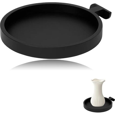 Support Mural Pot de Fleurs Rond - 1 Pièce, Sans Perçage pour Panneau Acoustique Tasseau Bois. Étagère Auto-adhésive Gain de Place Déco Murale. (1/5)