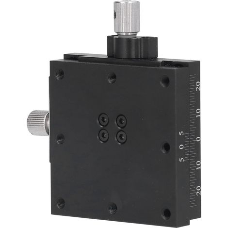 Platine de déplacement linéaire sur l'axe X, vis à rainure en queue d'aronde, glissière de réglage fin manuelle HTG-A60 60x60 mm (1/5)