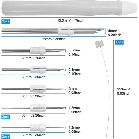 14 Pièces Punch Needle Kit Adulte, Outil d'aiguille de poinçon Kits d'aiguilles de Broderie de Poinçon Réglables,Punch Needle kit Enfant, Couture Artisanale de Bricolage Punch Needle Set