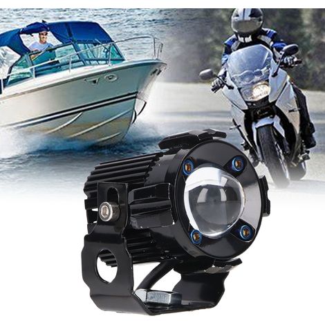 Projecteurs LED bicolores 30W/60W avec feux de route et de croisement intégrés, adaptés aux motos Kawasaki, Suzuki et autres, VTT, UTV et bateaux (vendus par paires). (1/5)