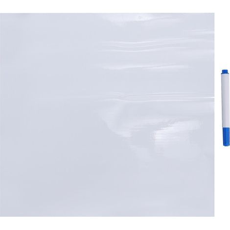 Tableau blanc autocollant en PVC, style tableau noir, avec marqueur inclus, 45 cm x 200 cm. Idéal pour une chambre d'enfant (B17). (1/5)