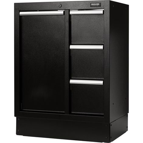 Draper 18843 BUNKER Modular Power Tool Base Cabinet, 4 Drawer, 680mm