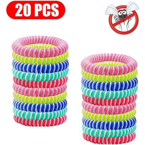 Bracelet Anti Moustique - Huiles Essentielles Naturelles - Imperméable Pour Extérieur - Lot De 20 (1/5)