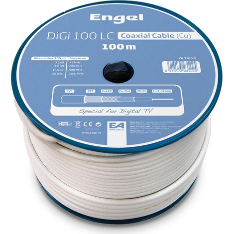 Bobina cable coaxial profesional cobre