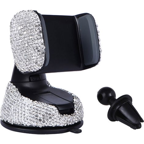 Soporte Para Teléfono Coche - Rotación 360° - Ventosa 7 Cm - Ajuste 6-10 Cm - Gestión Integrada De Cable - 1 Unidad (1/5)