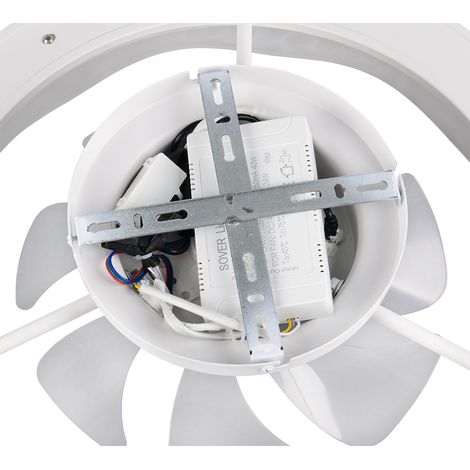 Plafonnier ventilateur skaulo led 35w 4200lm cct 2700 6500k blanc 50cm ip20 - trio (1/5)