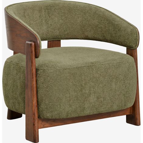 Sillón en madera de roble tapizado Olea SKLUM       