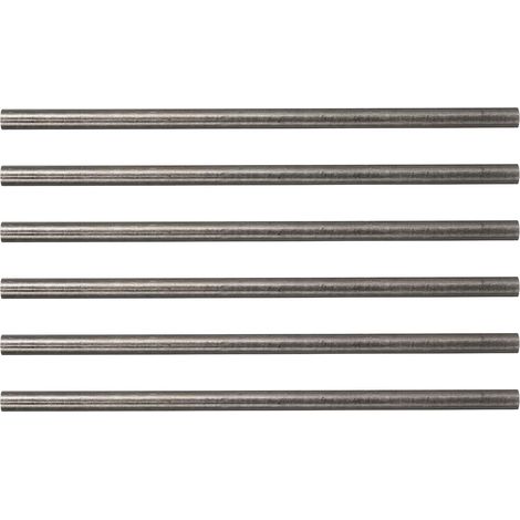 Lot de 6 chevilles rondes en acier inoxydable massif 3x100mm (1/5)