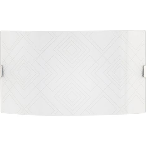 "Applique VECTOR in vetro bianca con decoro grigia (2xE27)" (1/2)