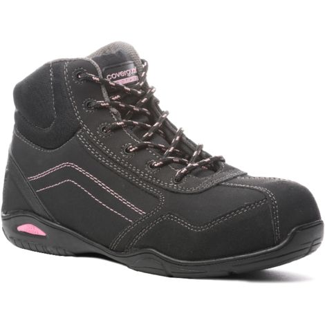 Zapatos de seguridad para mujer RUBIS HIGH S3 - Negro/Rosa 38 (1/2)