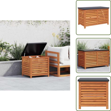 Meuble de patio - vidaXL Boîte de rangement de jardin 60x50x55 cm bois d'eucalyptus - Rangement extérieur