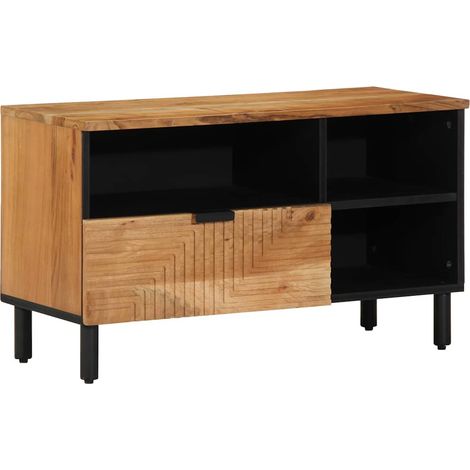 Mueble para TV Marrón 80 x 33.5 x 46 cm Madera maciza de Acacia vidaXL (1/5)