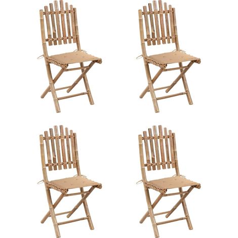 Maison Exclusive - Set da Pranzo da Giardino 5 pz Pieghevole con Cuscini in Bambù (1/5)