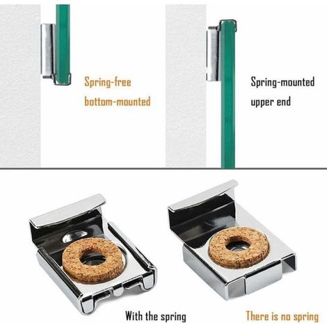 Clips De Fixation Pour Miroir - Charge Max 10 Kg - Épaisseur Max 6 Mm - 32x24 Mm - 4 Pièces (1/4)