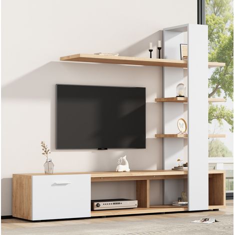 Mobile TV con mensole e anta 180x33,5x151,5 cm OKMYHOME (1/5)