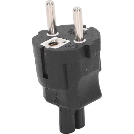 Adaptateur secteur UE à 2 broches (4 pièces) vers IEC320 C7 (prise européenne 4,8 mm vers prise IEC320 C7, 100-250 V) (1/5)