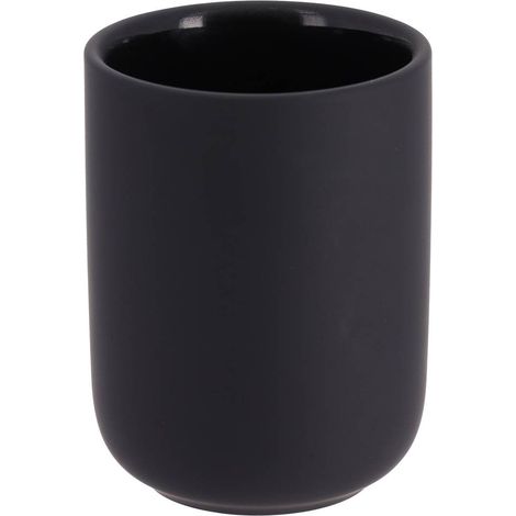 Vaso gres efecto goma 300 ml - negro - Tendance (1/2)