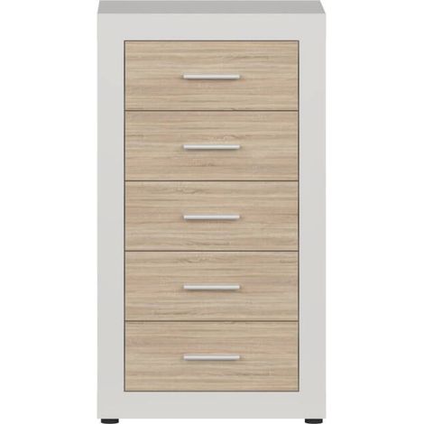 Sinfonier de 5 cajones COIMBRA color cambrian/blanco, cambrian/antracita y pina/trufle 60x106,3x39,6 cm KASHMIR / SONOMA (1/5)