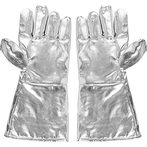1 Paire Gants 5 doigts, résistance 700℃, isolation thermique, anti-rayonnement, pour fonderie et verre (1/5)