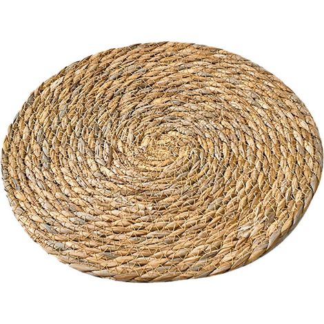 Dessous de plat décoratif en fibre naturelle antidérapante pour plats chauds et boissons, napperon en gazon multicolore (1/5)