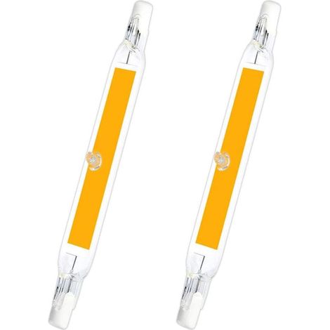 R7S 78mm LED 5W Blanc Chaud 3000K, 500LM, R7S J78 COB LED Linéaire Remplacer Crayon Halogène 40W 50W, Ampoule R7S LED 78mm Slim pour Mini Projeture/Applique Murale, Non-dimmable, lot de 2 [Classe éner (1/5)