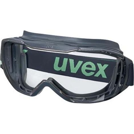 Uvex 9320295 Megasonic Planet Occhiali a Mascherina Protettivi Antiappannamento Antigraffio UV400 EN166 EN170 colore Antracite Giada