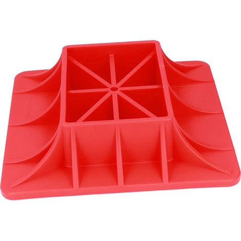 Planche de Support Nylon Anti-Fracture Rouge pour Cric Lourd, Terrains Vastes : Sable, Boue, Herbe (1/5)