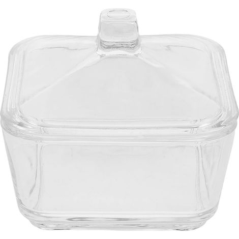 Boîte Sucre Noël en Verre 300ml avec Couvercle, pour Cubes (1/5)