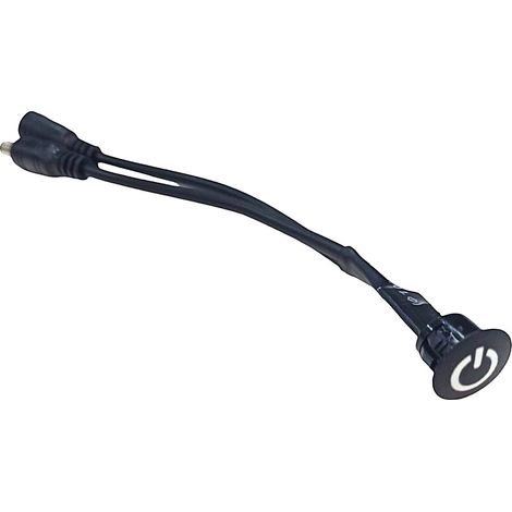Jandei Interruptor y regulador táctil empotrar 12/24V DC 48W negro