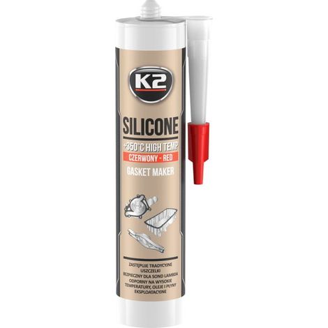 Sellador automóvil k2 silicona rojo alta temperatura (1/3)