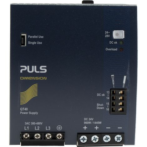 [JAMAIS UTILISÉ] Alimentation à découpage PULS, 24V c.c. 40A, 380  480V c.a., 960W, série DIMENSION Q