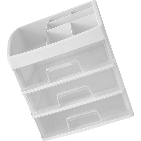 Transparent Office Storage Drawers with 3 Drawers (1/5)
