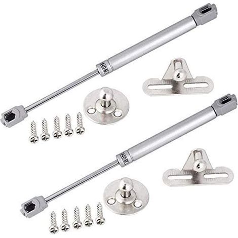 Vérins à Gaz Hydrauliques pour Levage de Porte Armoire Meuble Cuisine Amortisseur Charniè, 80N/8kg 270 mm, Lot de 2 (1/5)