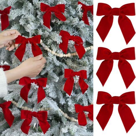 Haarspange mit rotem Weihnachtsmannhut-Stern, festliche Haarnadel, seitliche Haarspange. (1/4)