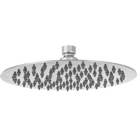 Invena Eco Oxy7 runde Duschkopf silber 20 cm