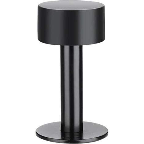1pc Butées Porte Adhesive Acier Inoxydable Butoir Arrêts Porte Door Stoppers Avec Caoutchouc Antichoc （80mm, Noir） (1/4)