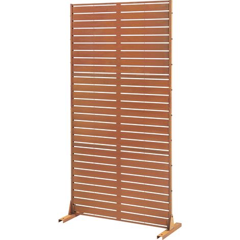 Parete divisoria in acciaio Corten per interni ed esterni 180 x 90 x 40 cm colore ruggine 030009278