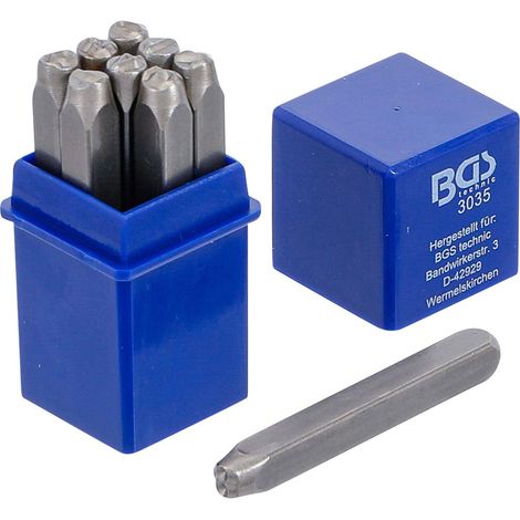 Bgs numeri da battere set di 9 numeri - scegli qui: 05 mm
