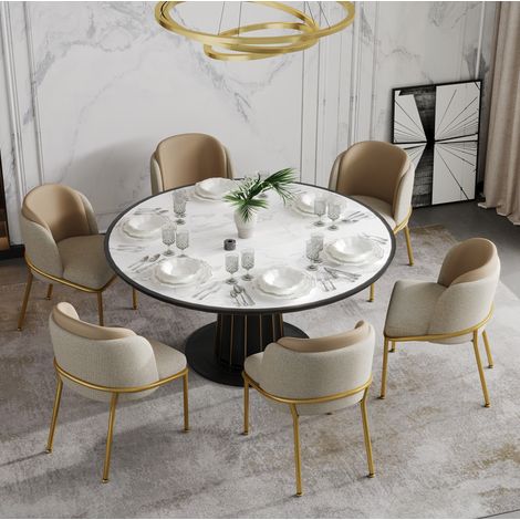 Silla de comedor minimalista, respaldo ergonómico, patas ajustables, metal y madera, beige y caqui (1/5)
