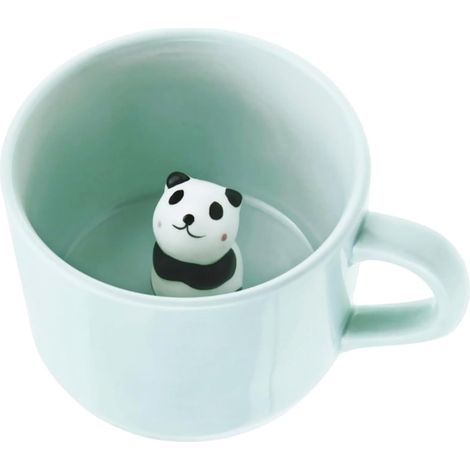 Tasses en céramique, tasse à café en céramique avec couvercle, tasses d'animaux 3D, thé lait, tasse fantaisie pour mariage, anniversaire, Noël, cadeaux pour enfants, 230 ml (1/5)