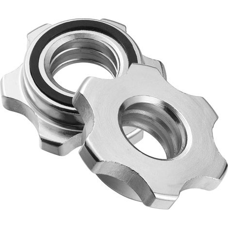 Lot de 2 écrous hexagonaux antidérapants avec double collier sécurité (1/5)