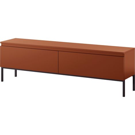 Selsey BEMMI – Mueble TV 150 cm, efecto ladrillo con patas negras (1/5)