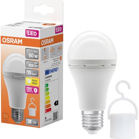OSRAM HOMELIGHTING 4099854190087 Akkubetriebenes LED-Leuchtmittel EEK F (A - G) E27 Glühlampenform 8 (1/5)