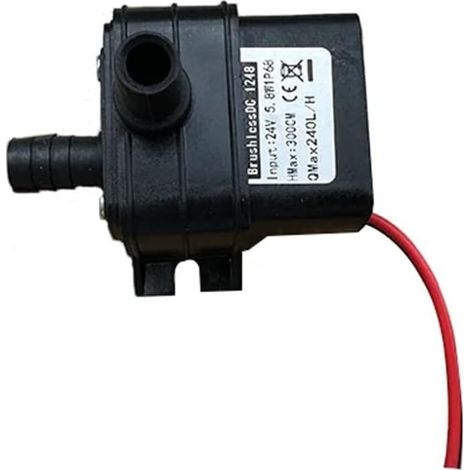 1 Pompe à eau 240 l/h, moteur sans balais DC 12V 24V, pompe submersible silencieuse, axe céramique, jardin piscine (1/5)