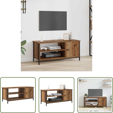 Meuble tv bois d'ingénierie - Meuble TV Bois Ancien 100 x 40 x 45 cm Bois d'ingénierie (1/5)